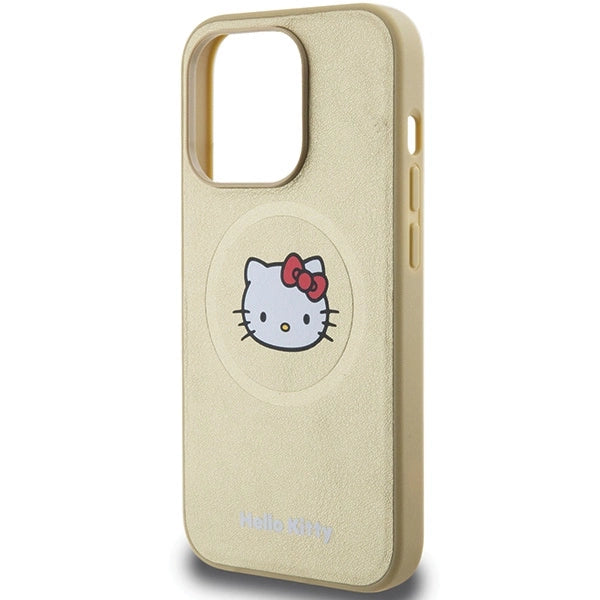 Hello Kitty Leather Kitty Head MagSafe case for iPhone 13 Pro Max - gold