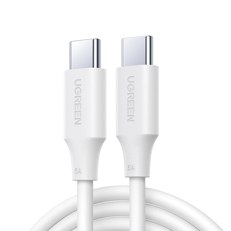 Ugreen US562 USB-C - USB-C PD QC kabel 100W 480Mb/s 1m - hvid