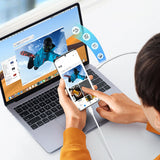Ugreen US562 USB-C - USB-C PD QC kabel 100W 480Mb/s 1m - hvid