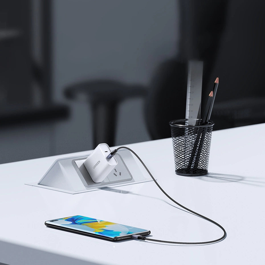 Ugreen US535 USB-C / USB-C PD kabel 240W 5A 1m - grå