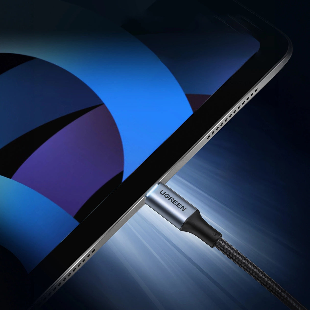 Grøn US316 USB-C / USB-C kabel 480Mb/s 5A 0,5m - Grå
