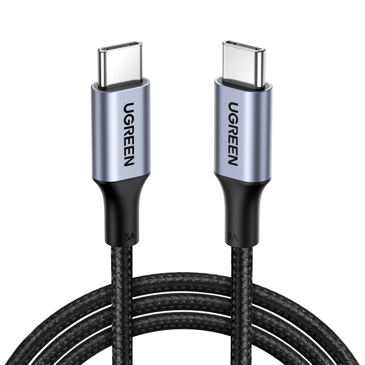 Grøn US316 USB-C / USB-C kabel 480Mb/s 5A 0,5m - Grå
