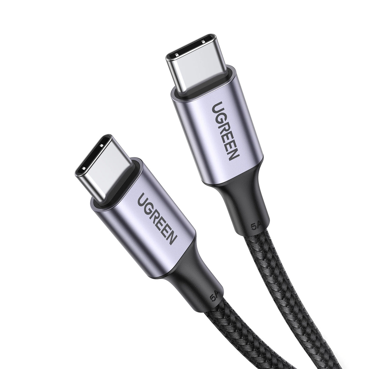 Grøn US316 USB-C / USB-C kabel 480Mb/s 5A 0,5m - Grå