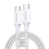 Ugreen US557 USB-C / USB-C PD kabel 100W 1m - hvid