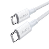 Ugreen US557 USB-C / USB-C PD kabel 100W 1m - hvid