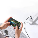 Grøn US385 USB-A / USB-C 90o 5Gb/s 3A 1m vinklet kabel - sort