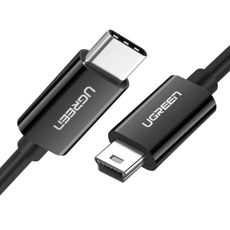 Ugreen US242 USB-C (mand) / mini USB (mand) kabel 1 m - sort
