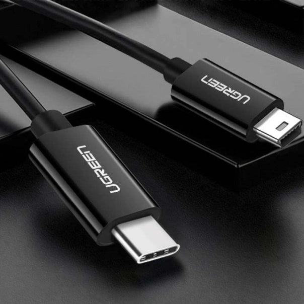 Ugreen US242 USB-C (mand) / mini USB (mand) kabel 1 m - sort