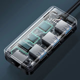 Ugreen 20265 USB-A / RJ45 1000 Mbps HUB 3x USB 3.0 netværksadapter - sort