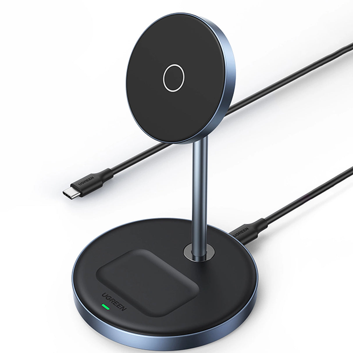 Ugreen CD317 MagSafe / Qi 2in1 ladestation - sort
