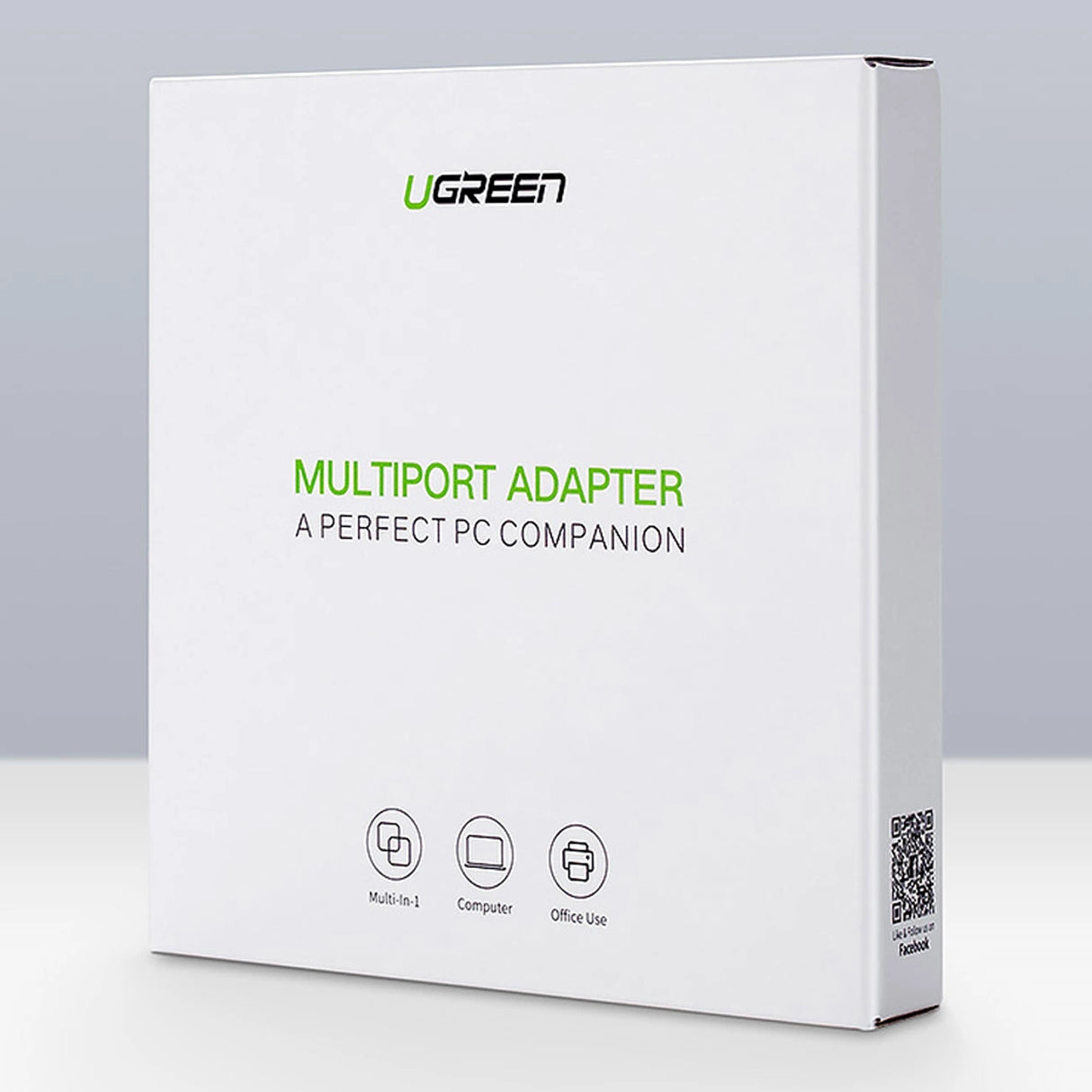Ugreen 20264 RJ45 / USB-A 10/100Mbps HUB netværksadapter 3x USB-A 2.0 - sort