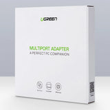 Ugreen 20264 RJ45 / USB-A 10/100Mbps HUB netværksadapter 3x USB-A 2.0 - sort