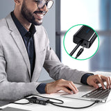 Ugreen 20264 RJ45 / USB-A 10/100Mbps HUB netværksadapter 3x USB-A 2.0 - sort