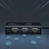 Ugreen 20264 RJ45 / USB-A 10/100Mbps HUB netværksadapter 3x USB-A 2.0 - sort