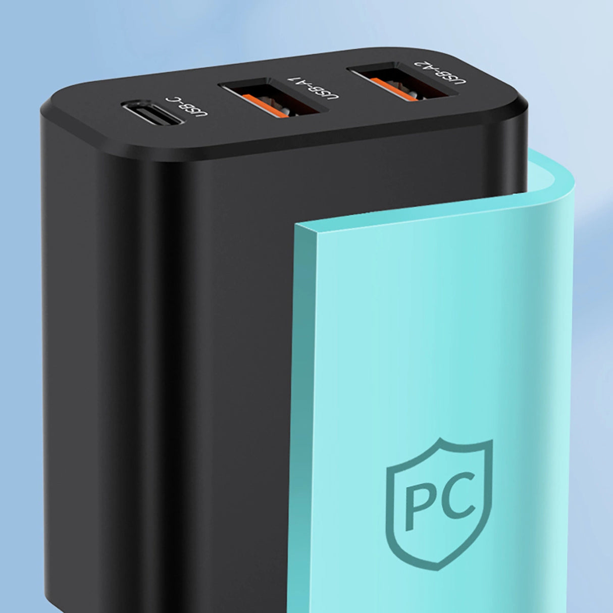 Wozinsky CWCUCB 30W USB-C / 2 x USB-A Wall Charger - sort