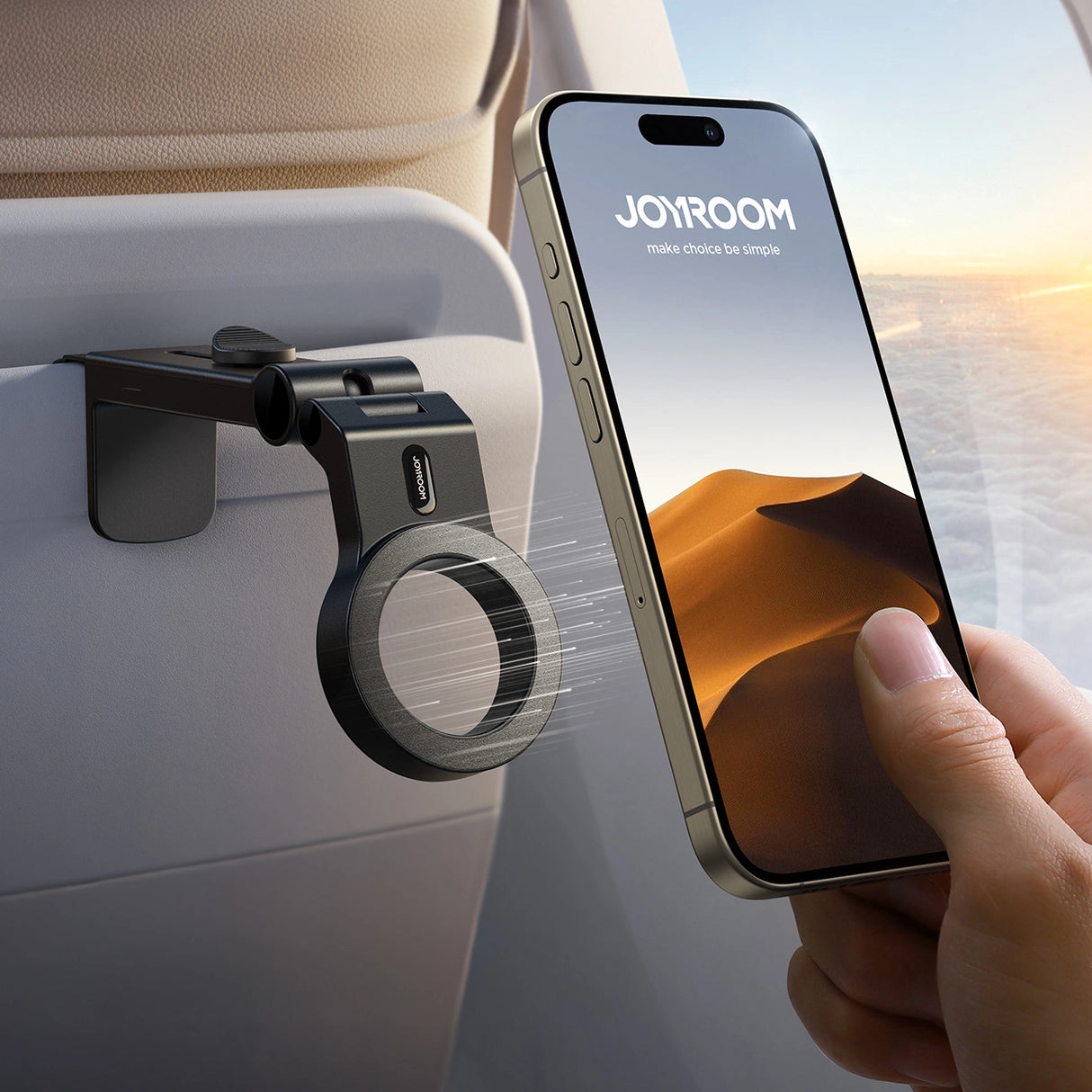 Joyroom JR-ZS365 magnetisk rejseholder til telefon - sort