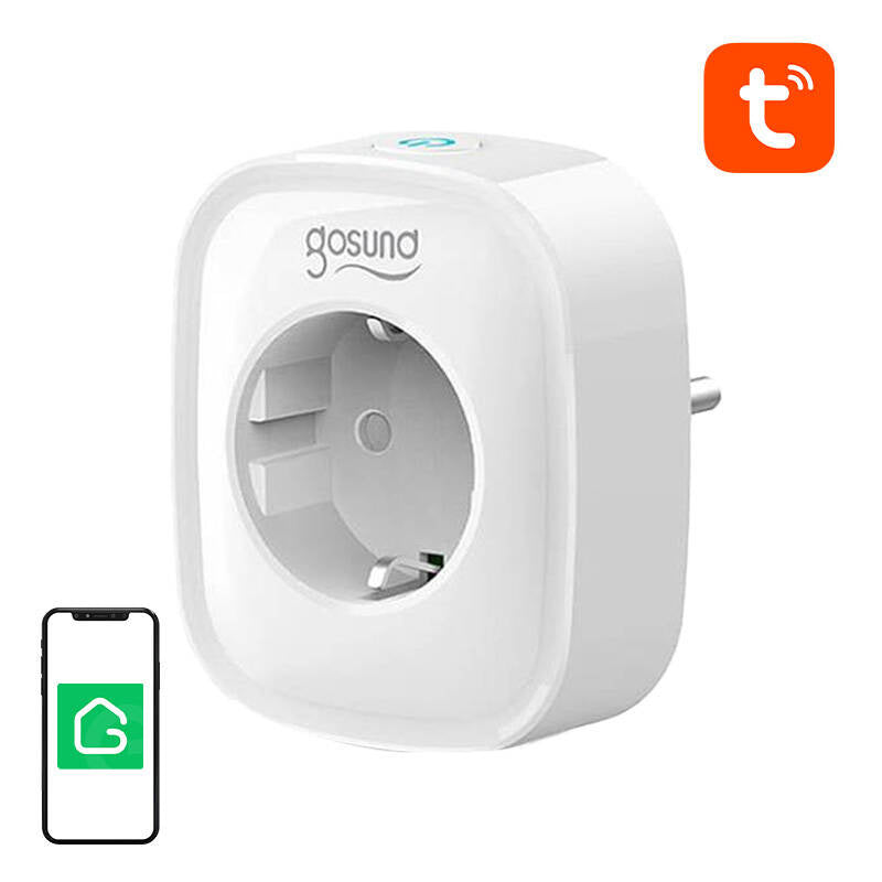 Smart stikkontakt WiFi Gosund SP1 E/F- unischuko, Tuya