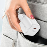 Acefast A77 Mini PD 30W GaN vægoplader + USB-C kabel - hvid