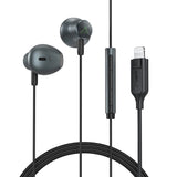 Acefast L1 øretelefoner med Lightning-stik, mikrofon og fjernbetjening 1,2 m - sort