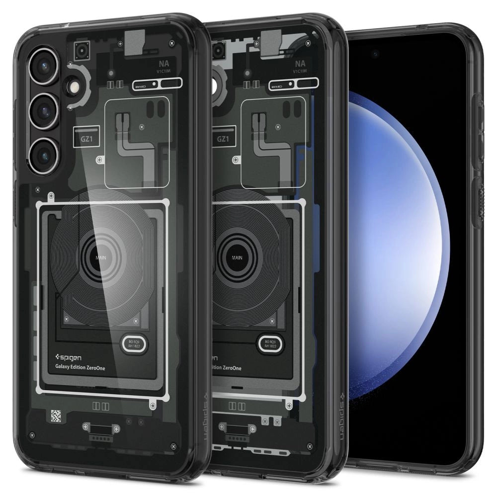 Spigen Ultra Hybrid Case til Samsung Galaxy S23 FE - mørkgrå (Zero One Pattern)