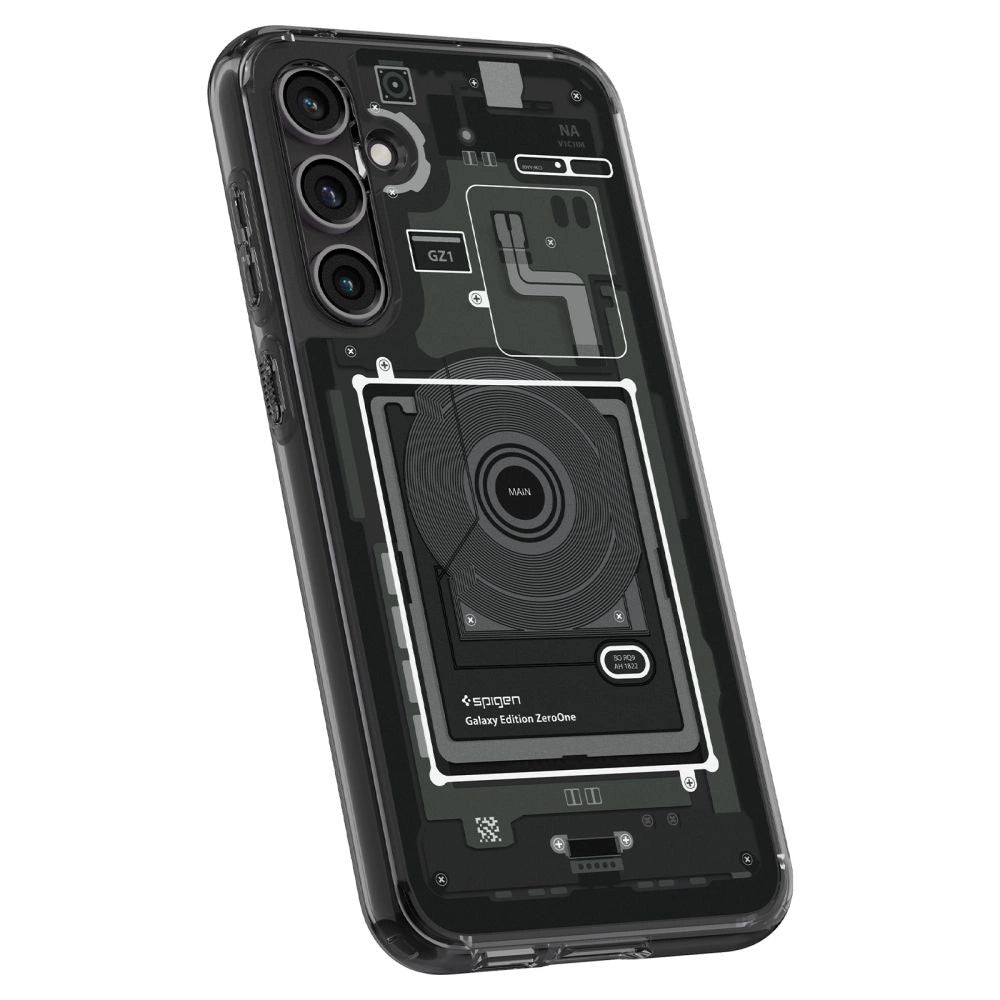 Spigen Ultra Hybrid Case til Samsung Galaxy S23 FE - mørkgrå (Zero One Pattern)