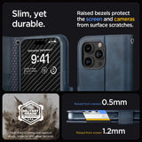 Spigen Wallet S Pro Case til iPhone 15 Pro - Navy Blue