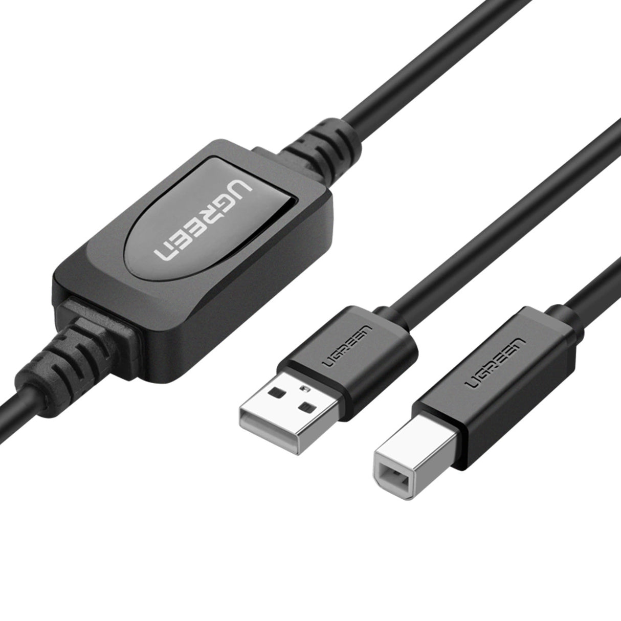Ugreen US122 USB-B USB-A 2.0 printerkabel 10m - sort