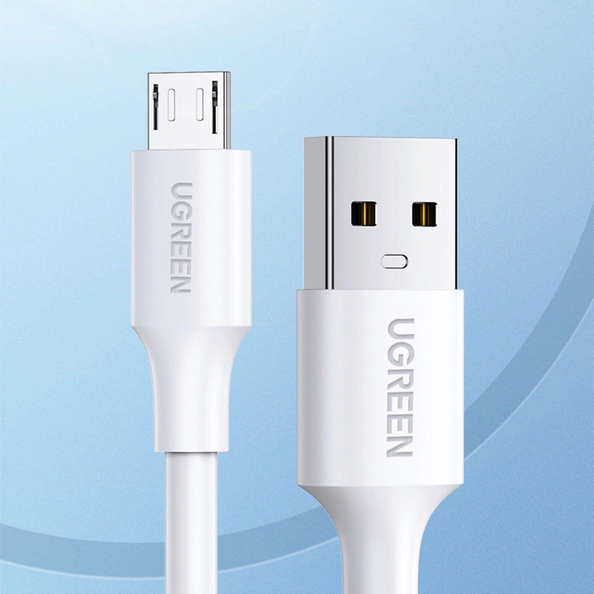Grøn US289 60141 micro USB / USB-A kabel 1m - hvid