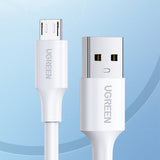 Grøn US289 60142 mikro USB / USB-A kabel 1,5 m - hvid
