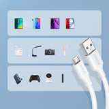 Grøn US289 60143 micro USB / USB-A kabel 2m - hvid