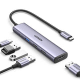 Ugreen CM478 multifunktionsadapter - Grå