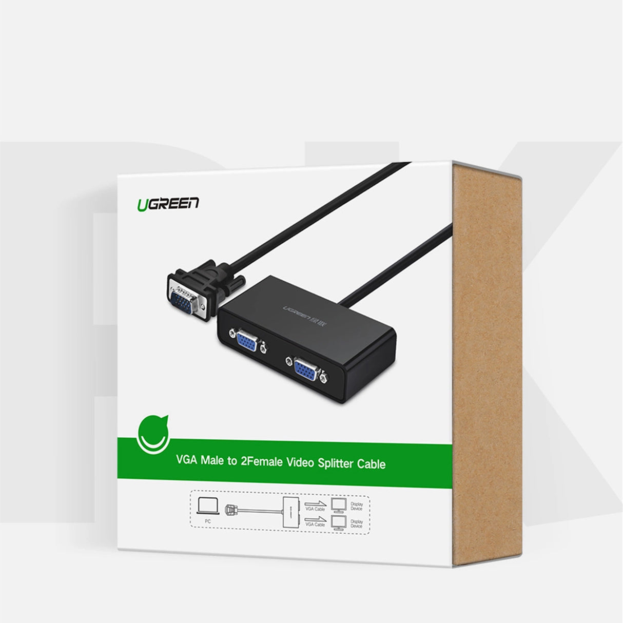 Ugreen 40254 1x2 VGA splitter - sort