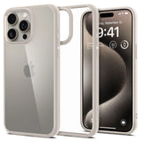 Spigen Ultra Hybrid iPhone 15 Pro Case - Naturligt titanium