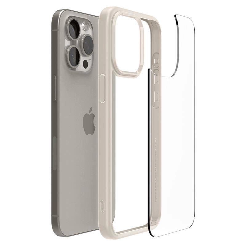 Spigen Ultra Hybrid iPhone 15 Pro Case - Naturligt titanium
