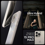Spigen Ultra Hybrid iPhone 15 Pro Case - Naturligt titanium