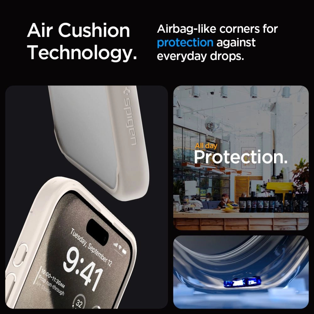 Spigen Ultra Hybrid iPhone 15 Pro Case - Naturligt titanium