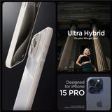 Spigen Ultra Hybrid iPhone 15 Pro Case - Naturligt titanium