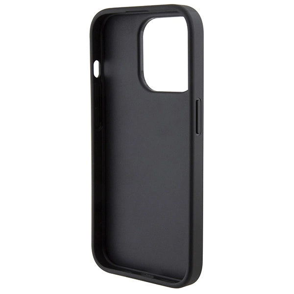 Ferrari perforerede bølger Metal Logo sag til iPhone 15 Pro - sort