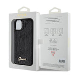 Guess Sequin Script Metallæske til iPhone 11 / Xr - sort