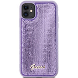 Guess Sequin Script Metallæske til iPhone 11 / Xr - lilla