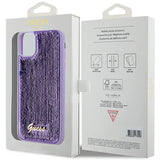 Guess Sequin Script Metallæske til iPhone 11 / Xr - lilla