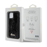Guess Sequin Script Metallæske til iPhone 12/12 Pro - sort