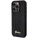Guess Sequin Script Metallæske til iPhone 13 Pro / 13 - sort