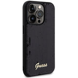Guess Sequin Script Metallæske til iPhone 13 Pro / 13 - sort