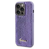 Guess Sequin Script Metallæske til iPhone 13 Pro Max - lilla