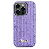 Guess Sequin Script Metallæske til iPhone 13 Pro Max - lilla