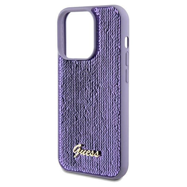 Guess Sequin Script Metallæske til iPhone 13 Pro Max - lilla