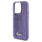 Guess Sequin Script Metallæske til iPhone 13 Pro Max - lilla