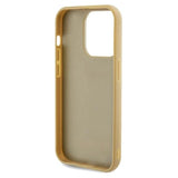 Guess Disco Metal Script-hylster til iPhone 14 Pro - guld