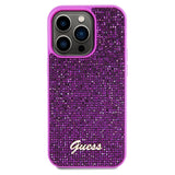 Guess Disco Metal Script-hylster til iPhone 14 Pro - fuchsia